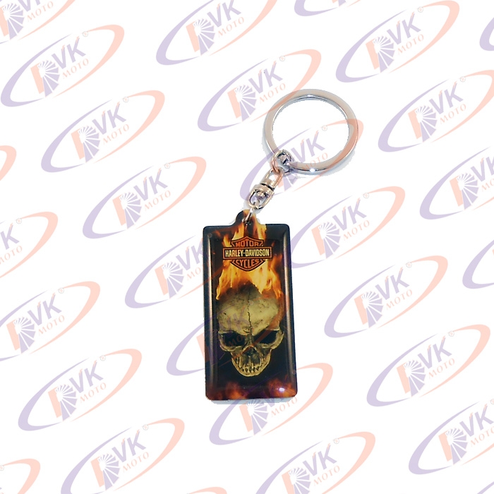 Мото брелок для ключів DY-022 Harley-Davidson "Вогняний череп"